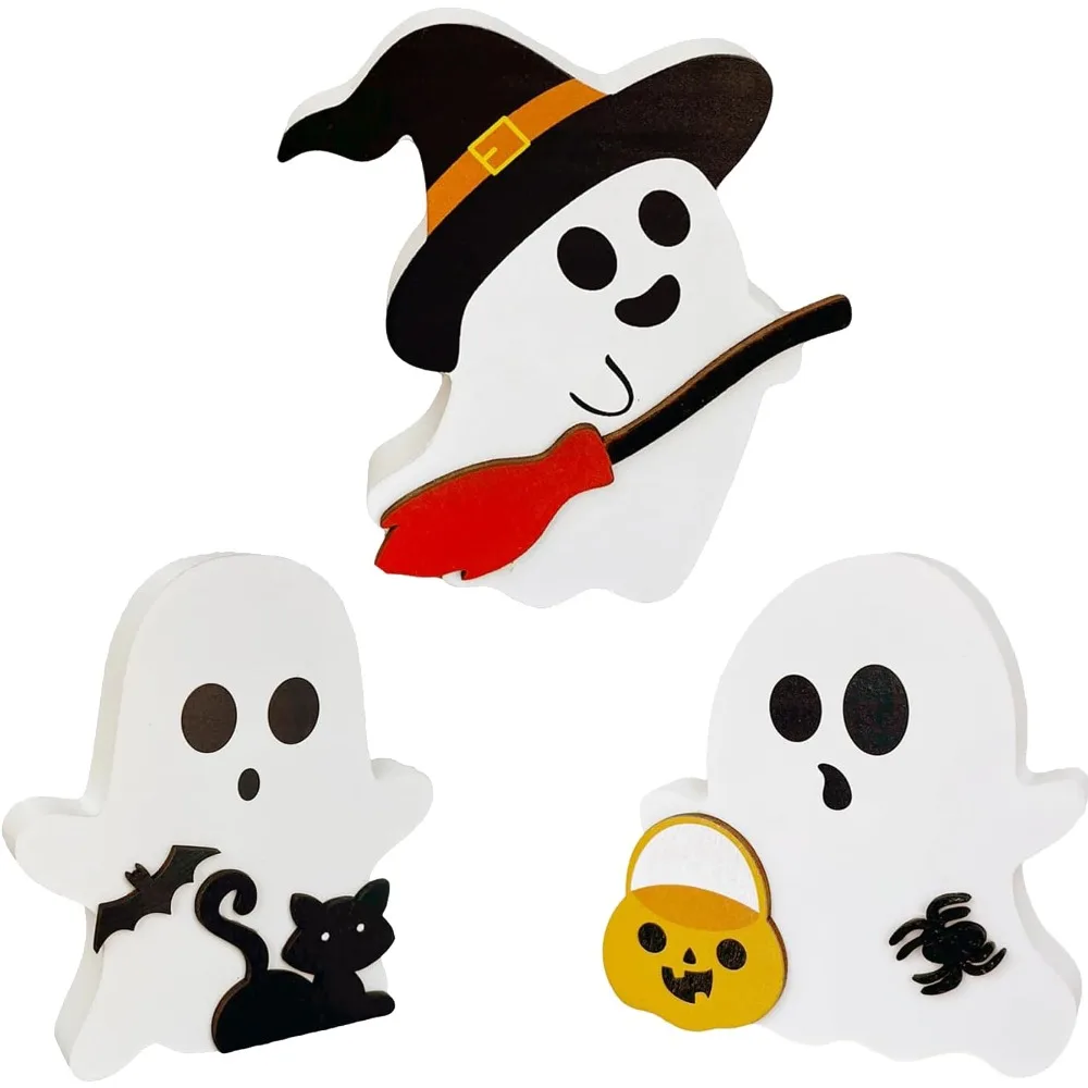 Cute Halloween Decorations Black Cat Pumpkin Halloween Tiered Tray Decor Vintage Style Halloween Ghost Decorations Indoor Decor 
Cute Halloween Decorations Black Cat Pumpkin Halloween Tiered Tray Decor Vintage Style Halloween Ghost Decorations Indoor Decor