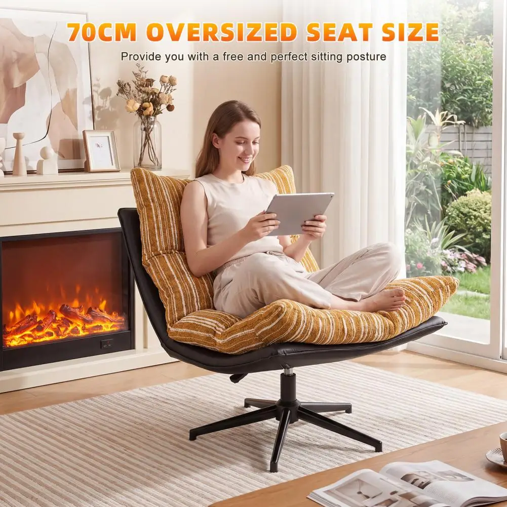 Oversized Rocking Swivel Accent Chair 360° Rotation 3 Level Adjustable Backrest Ergonomic Reclining Lounge Chair for Home Office
Oversized Rocking Swivel Accent Chair 360° Rotation 3 Level Adjustable Backrest Ergonomic Reclining Lounge Chair for Home Office