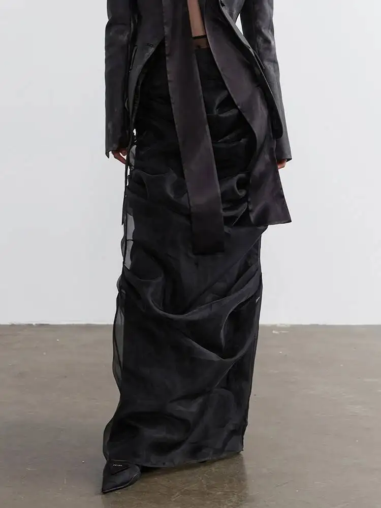 Black High Pleated Waist Mesh Irregular Long Elegant Half-body Skirt Women Fashion New Spring Autumn 2026 1DH8ATL
Black High Pleated Waist Mesh Irregular Long Elegant Half-body Skirt Women Fashion New Spring Autumn 2026 1DH8ATL