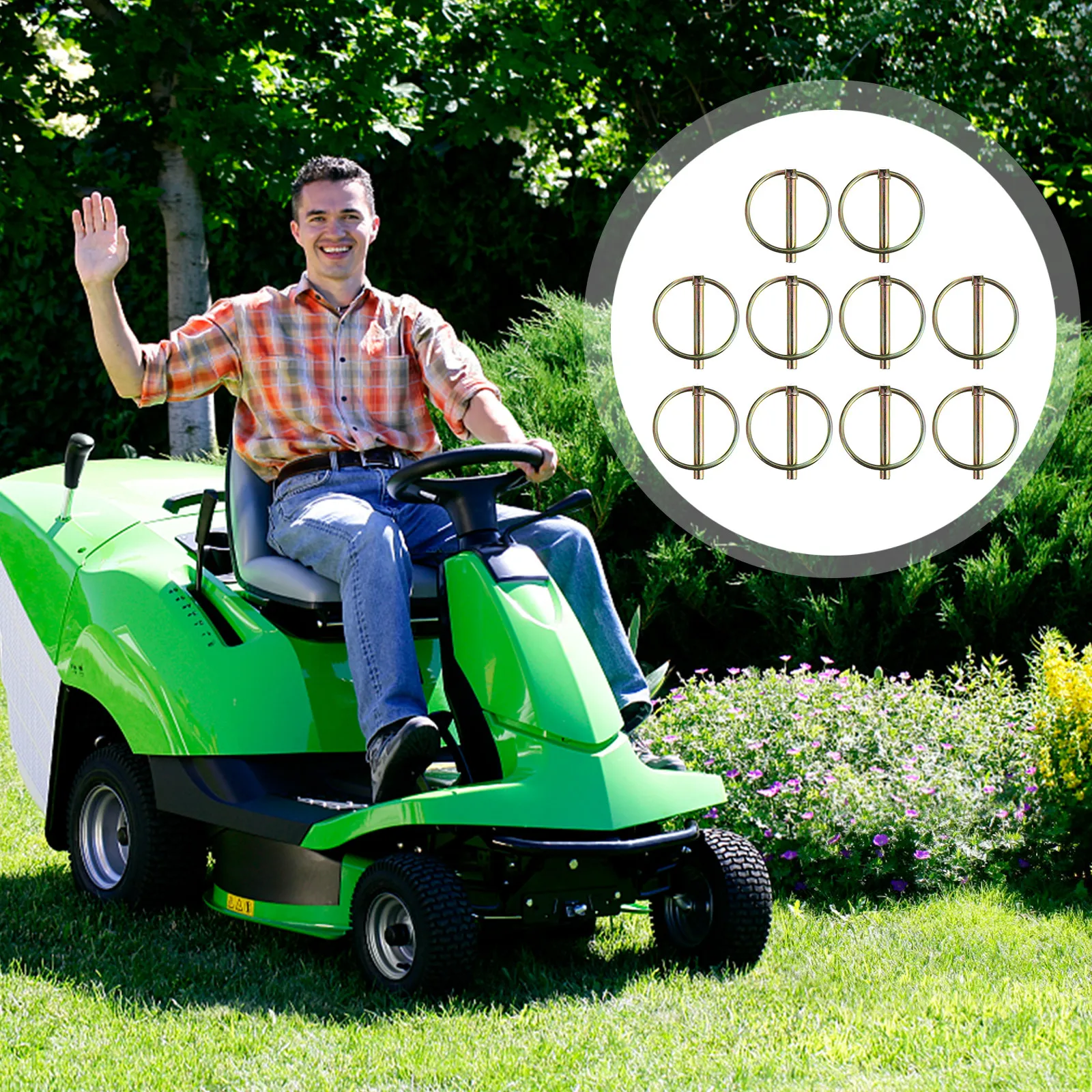 10 шт. усиленных пружинных стопорных шпилек Lynch Pin для сельскохозяйственных тракторов, прицепов, газонокосилок и садового оборудования
10 шт. усиленных пружинных стопорных шпилек Lynch Pin для сельскохозяйственных тракторов, прицепов, газонокосилок и садового оборудования