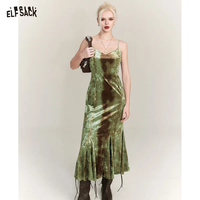 ELFSACK Velvet Graphic Dresses For Party Women 2023 Winter New Sleeveless Chinese Style Dress
ELFSACK Velvet Graphic Dresses For Party Women 2023 Winter New Sleeveless Chinese Style Dress