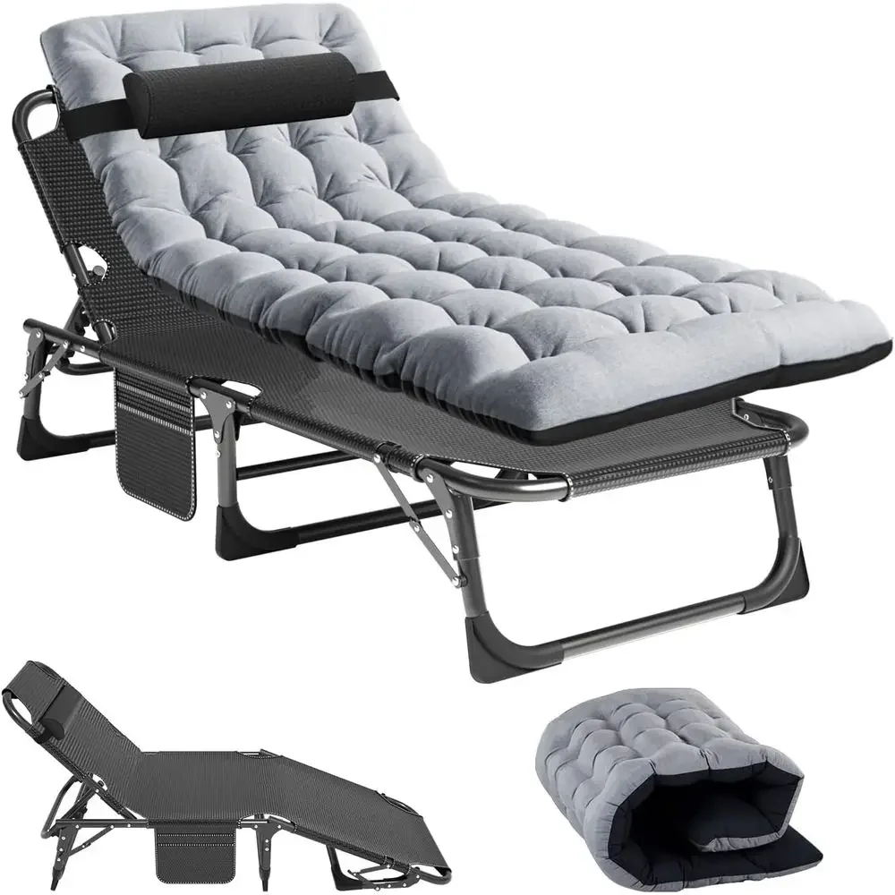 Portable Folding Cot with 4-Position Recline, Lounge Chair, and Bed for Adults, Max load 400 lbs, Grey
Portable Folding Cot with 4-Position Recline, Lounge Chair, and Bed for Adults, Max load 400 lbs, Grey