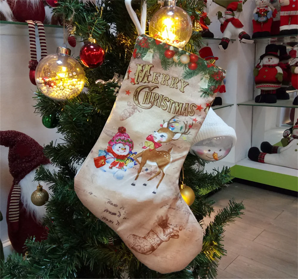 New Christmas Sock Pendants Happy New Year Decorations Christmas Tree Stockings Santa Snowman Elk Kids Gift Bags Merry Christmas
New Christmas Sock Pendants Happy New Year Decorations Christmas Tree Stockings Santa Snowman Elk Kids Gift Bags Merry Christmas