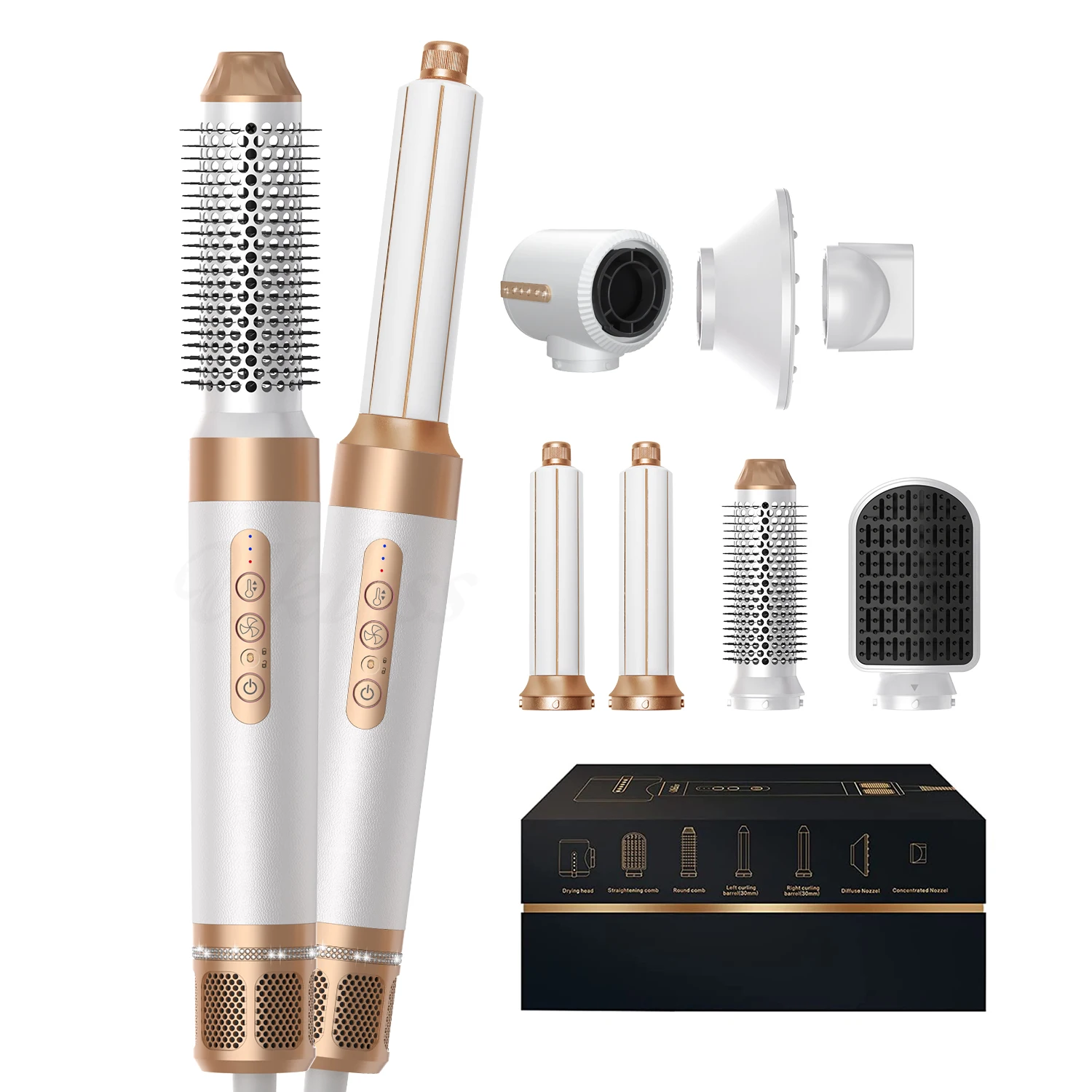 Оптовая продажа 7 в 1, стайлер и фен, одношаговый объемный стайлер, щетка с горячим воздухом, высокоскоростной ионный фен
Оптовая продажа 7 в 1, стайлер и фен, одношаговый объемный стайлер, щетка с горячим воздухом, высокоскоростной ионный фен