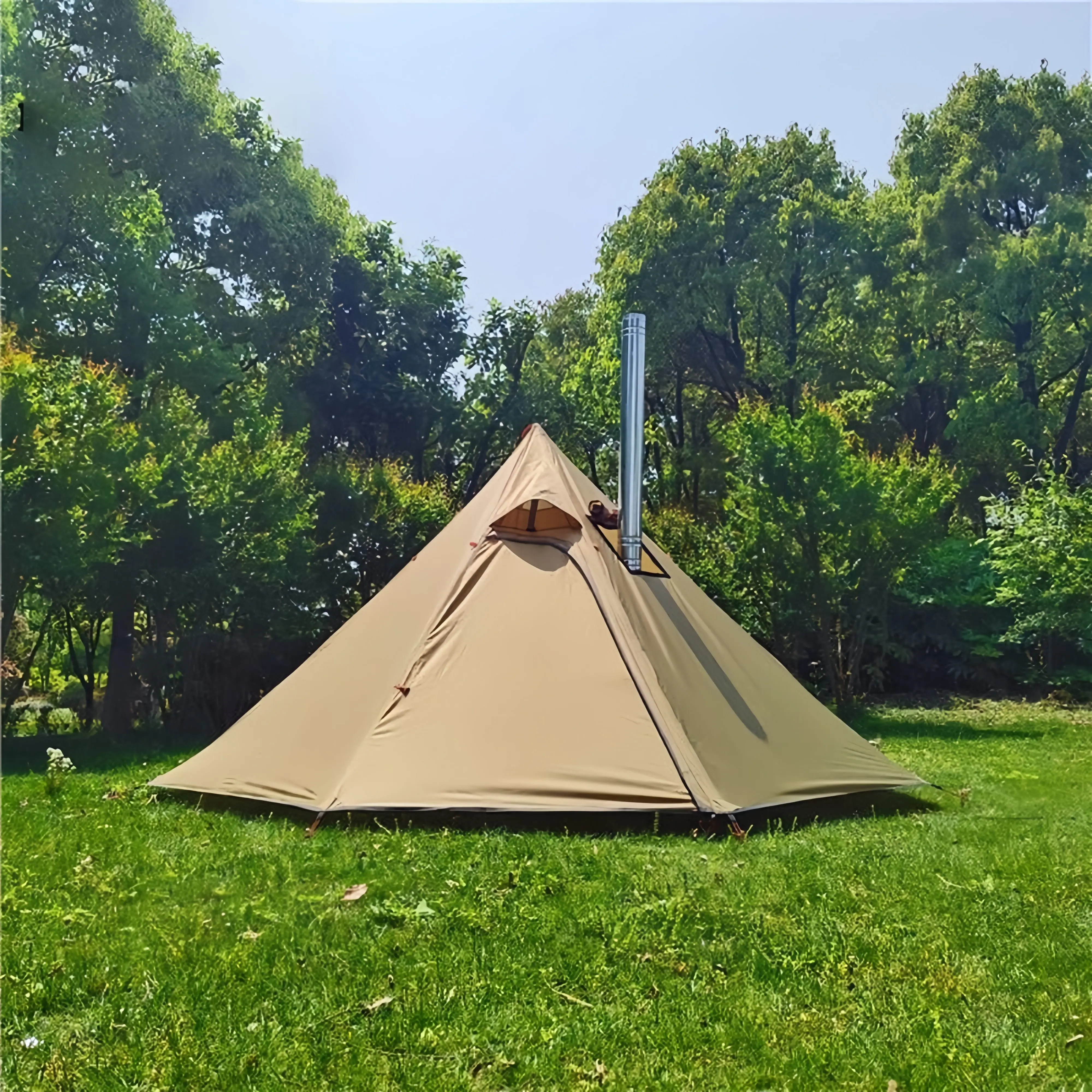 Lightweight Hot Tent Pyramid Tent with Standing Room for Hunting Family Backpacking Camping Hiking
Lightweight Hot Tent Pyramid Tent with Standing Room for Hunting Family Backpacking Camping Hiking