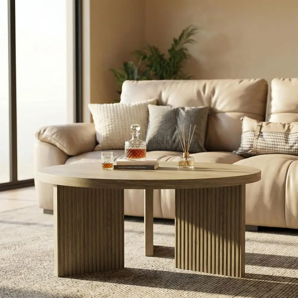 Walnut 35 Round Coffee Table with Thick Smooth Surface and X-Leg Stability for Living and Office Spaces
Walnut 35 Round Coffee Table with Thick Smooth Surface and X-Leg Stability for Living and Office Spaces