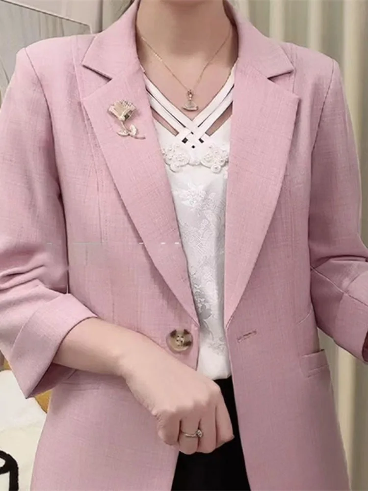 Новинка: Женский модный приталенный пиджак на пуговицах с длинным рукавом, однотонный, универсальный, повседневный, элегантный, летний
Новинка: Женский модный приталенный пиджак на пуговицах с длинным рукавом, однотонный, универсальный, повседневный, элегантный, летний