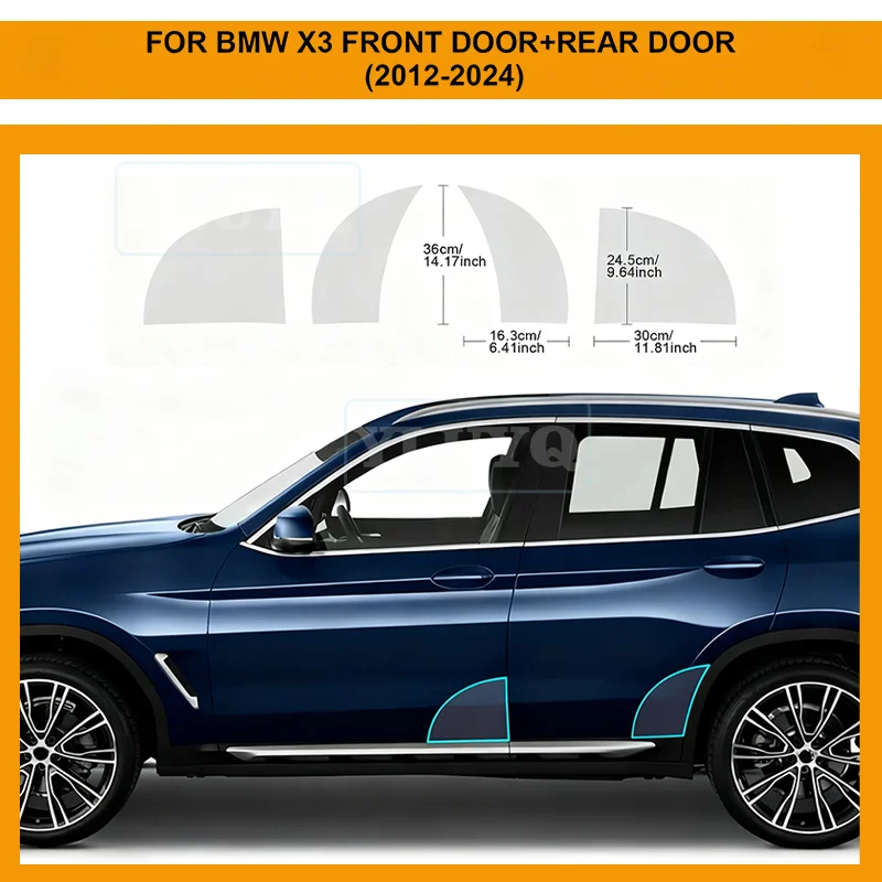 for BMW X3 M-Sport M G01 2012-2024 Car Door Triangle Protective Film PPF TPU Refit Sticker Transparent 8.5mil Precut
for BMW X3 M-Sport M G01 2012-2024 Car Door Triangle Protective Film PPF TPU Refit Sticker Transparent 8.5mil Precut