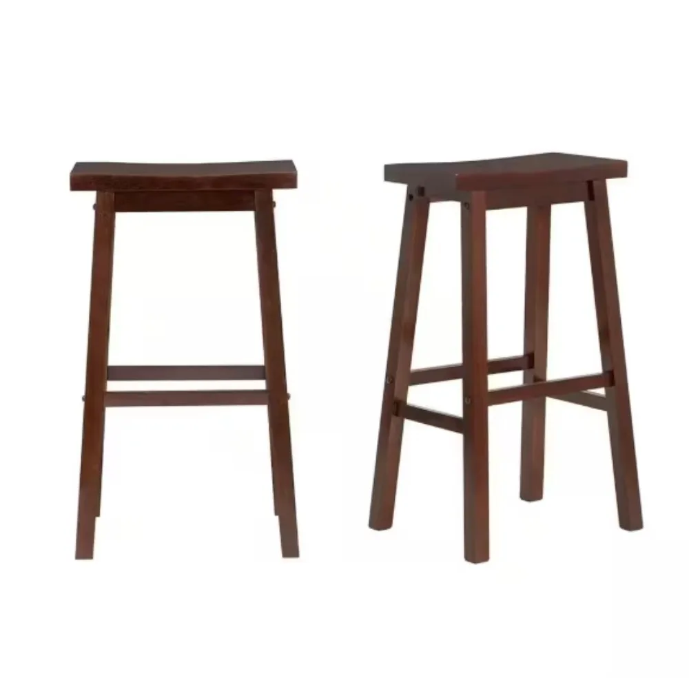Barstool, Solid Wood Saddle-Seat, Height Kitchen Island Barstool, Set of 2, Walnut Finish
Barstool, Solid Wood Saddle-Seat, Height Kitchen Island Barstool, Set of 2, Walnut Finish