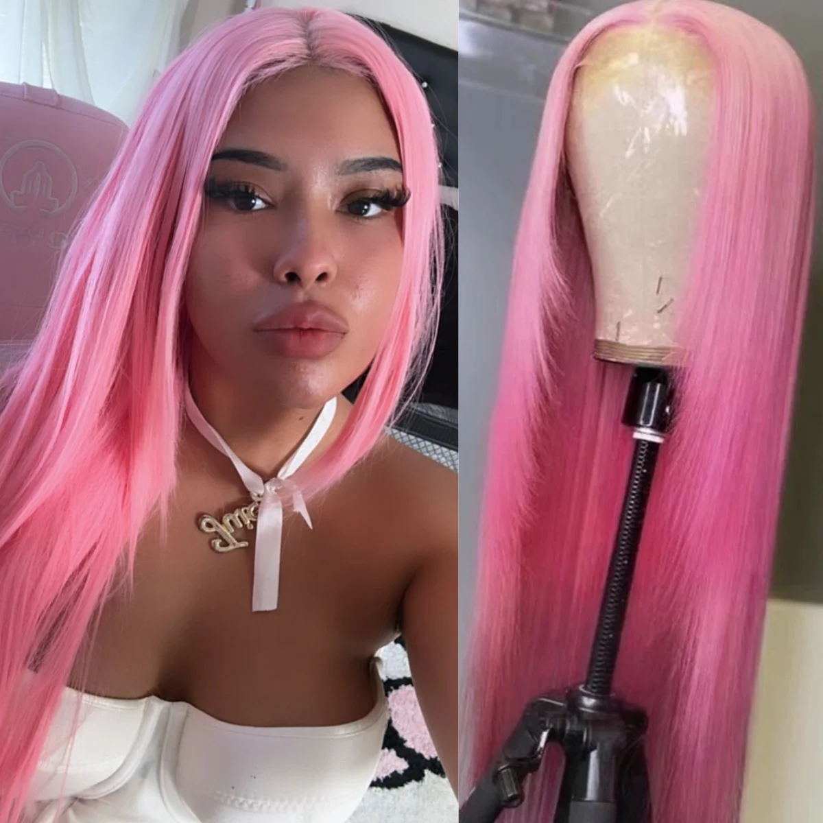 Pink Wig Layered Cut Straight Lace Front Wig 13x4 HD Synthetic And Blend Fibres Heat Resistant Ready To Wear Daily Use Cosplay
Pink Wig Layered Cut Straight Lace Front Wig 13x4 HD Synthetic And Blend Fibres Heat Resistant Ready To Wear Daily Use Cosplay