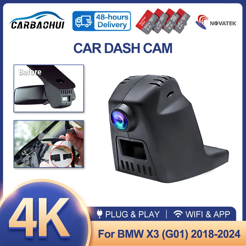 For BMW X3 G01 2018-2023 Front and Rear 4K Dash Cam for Car Camera Recorder Dashcam WIFI Car Dvr Recording Devices Accessories
For BMW X3 G01 2018-2023 Front and Rear 4K Dash Cam for Car Camera Recorder Dashcam WIFI Car Dvr Recording Devices Accessories
