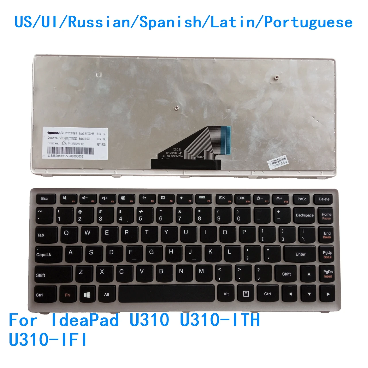 Новая американская UI русская испанская латинская клавиатура португальского языка для Lenovo IdeaPad U310 U310-ITH U310-IFI сменная клавиатура
Новая американская UI русская испанская латинская клавиатура португальского языка для Lenovo IdeaPad U310 U310-ITH U310-IFI сменная клавиатура