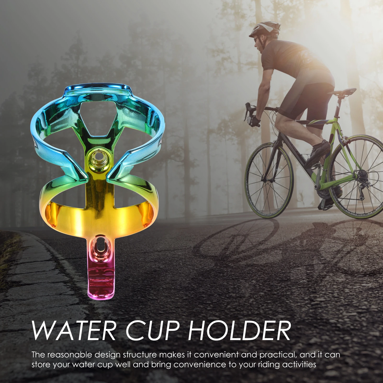 Bike Water Bottle Holder Electroplated Colorful Design Stable Cup Stand Shelf for Bicycle Durable Purple
Bike Water Bottle Holder Electroplated Colorful Design Stable Cup Stand Shelf for Bicycle Durable Purple
