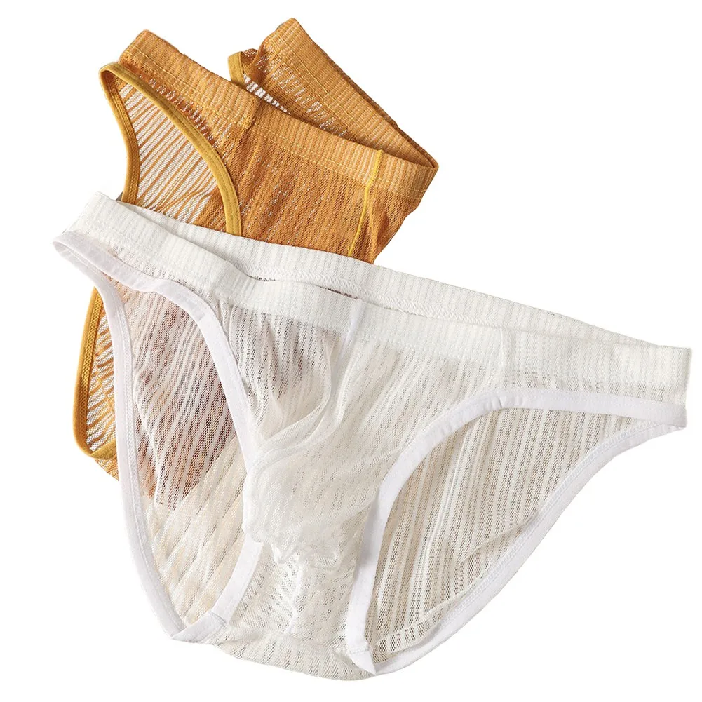 Thin Comfortable Men Mesh See Through Striped Briefs Breathable Underpants Underwear Man Simple Solid Color Panties
Thin Comfortable Men Mesh See Through Striped Briefs Breathable Underpants Underwear Man Simple Solid Color Panties