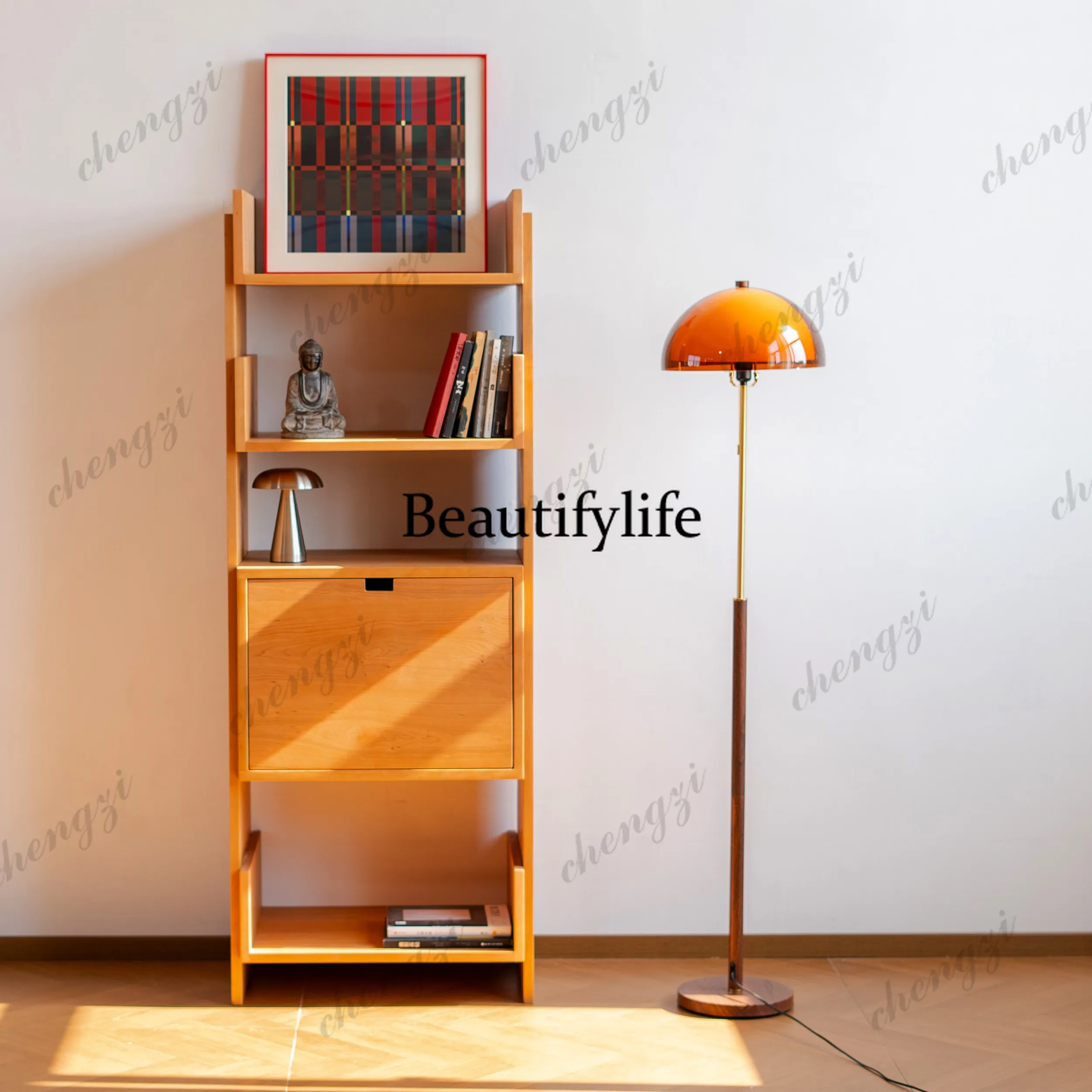 Solid wood shelf living room study storage rack floor storage rack
Solid wood shelf living room study storage rack floor storage rack