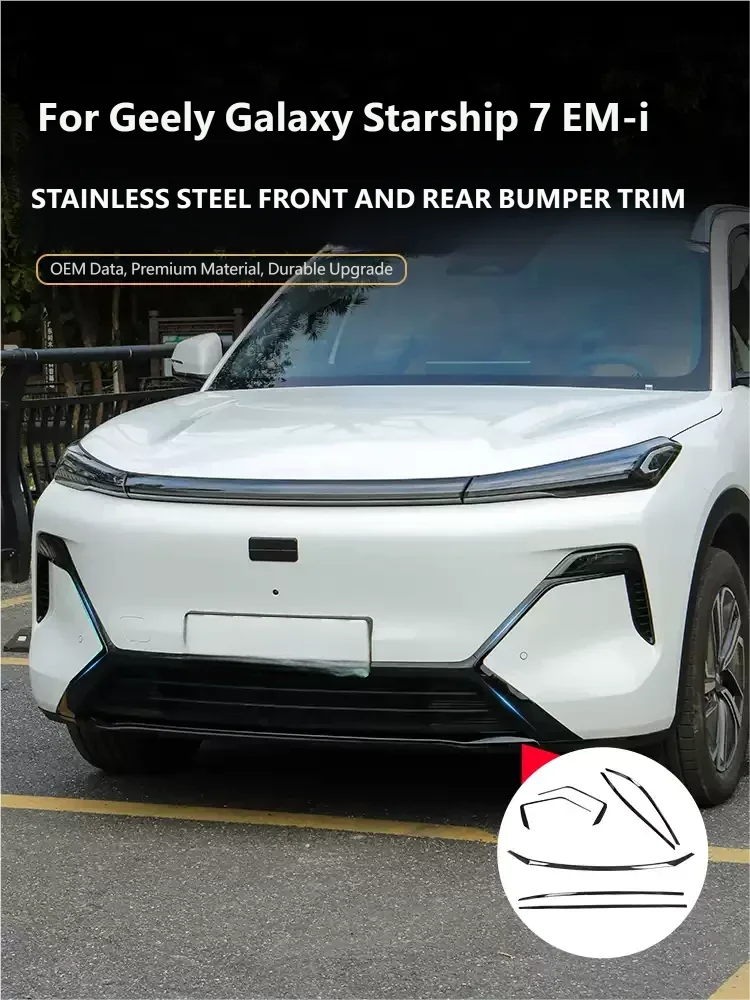 For Geely Galaxy Starship 7 EM-i Geely EX5 EM-i 2026 Stainless Steel Front Bumper Trim Body Collision Protection Accessories
For Geely Galaxy Starship 7 EM-i Geely EX5 EM-i 2026 Stainless Steel Front Bumper Trim Body Collision Protection Accessories
