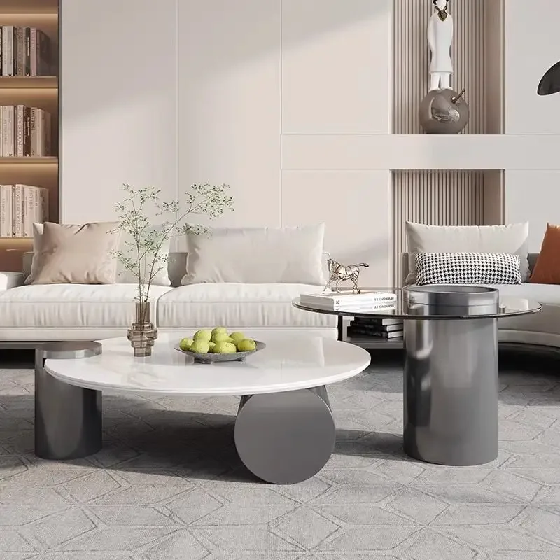 AA Light luxury rock slab coffee table modern simple household creative stainless steel tempered glass coffee table combination
AA Light luxury rock slab coffee table modern simple household creative stainless steel tempered glass coffee table combination