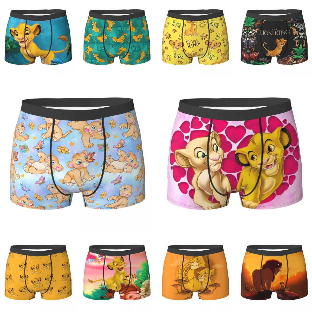 Lion King Simba Cartoon Underwear Males Underpants Custom DIY Funny Boxer Shorts High Quality Shorts Briefs Large Size
Lion King Simba Cartoon Underwear Males Underpants Custom DIY Funny Boxer Shorts High Quality Shorts Briefs Large Size