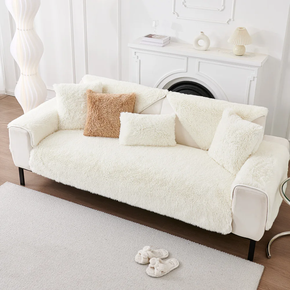 Soft Plush Sofa Cushion Mat Solid Color Sofa Covers for Living Room Anti-Slip Dustproof Sofa Covers Universal Washable Sofa Rug 
Soft Plush Sofa Cushion Mat Solid Color Sofa Covers for Living Room Anti-Slip Dustproof Sofa Covers Universal Washable Sofa Rug
