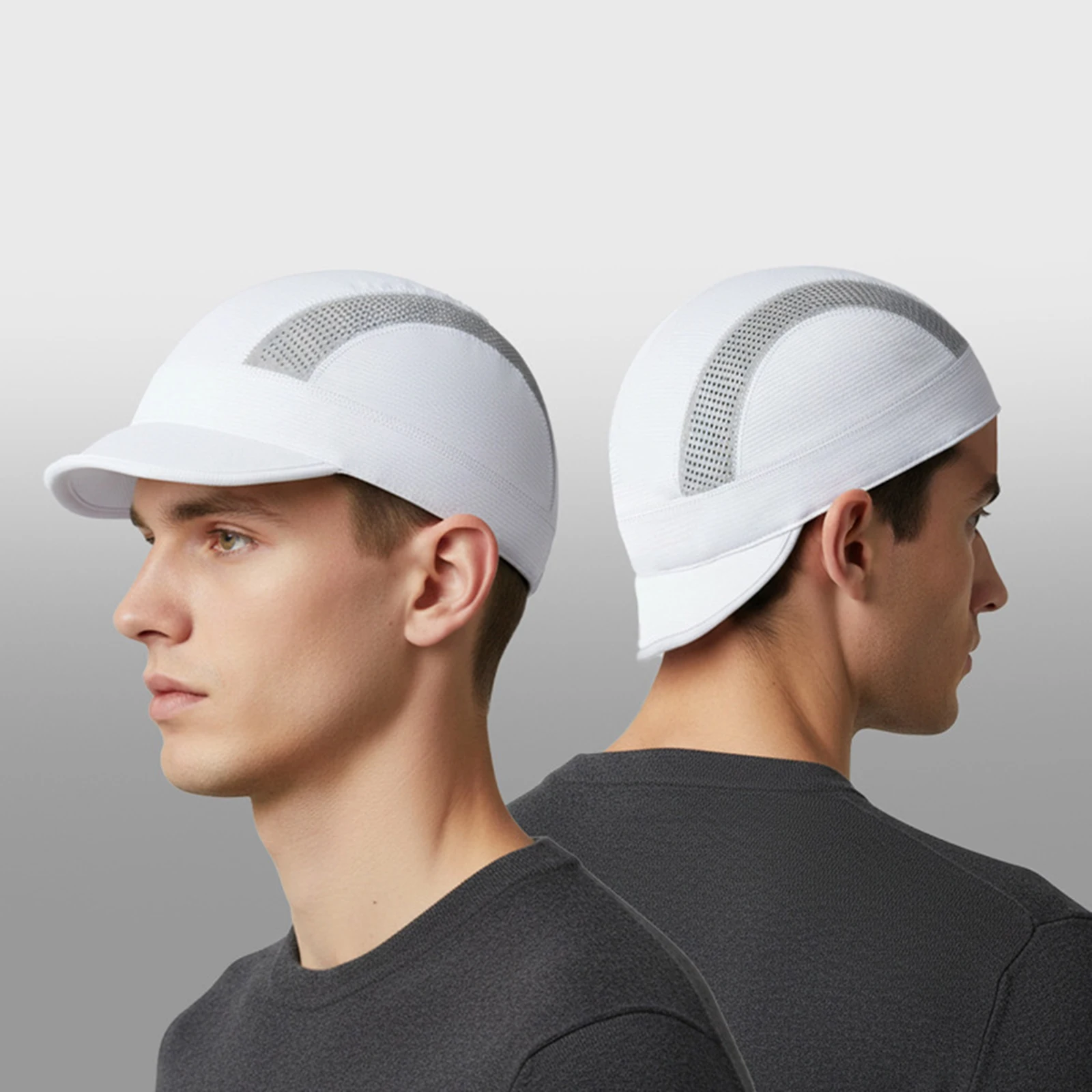 Unisex Solid Color Cycling Cap with Brim Quick Dry Mesh Breathable Helmet Liner Hat Outdoor Running Sweat Absorbent Sports Cap
Unisex Solid Color Cycling Cap with Brim Quick Dry Mesh Breathable Helmet Liner Hat Outdoor Running Sweat Absorbent Sports Cap