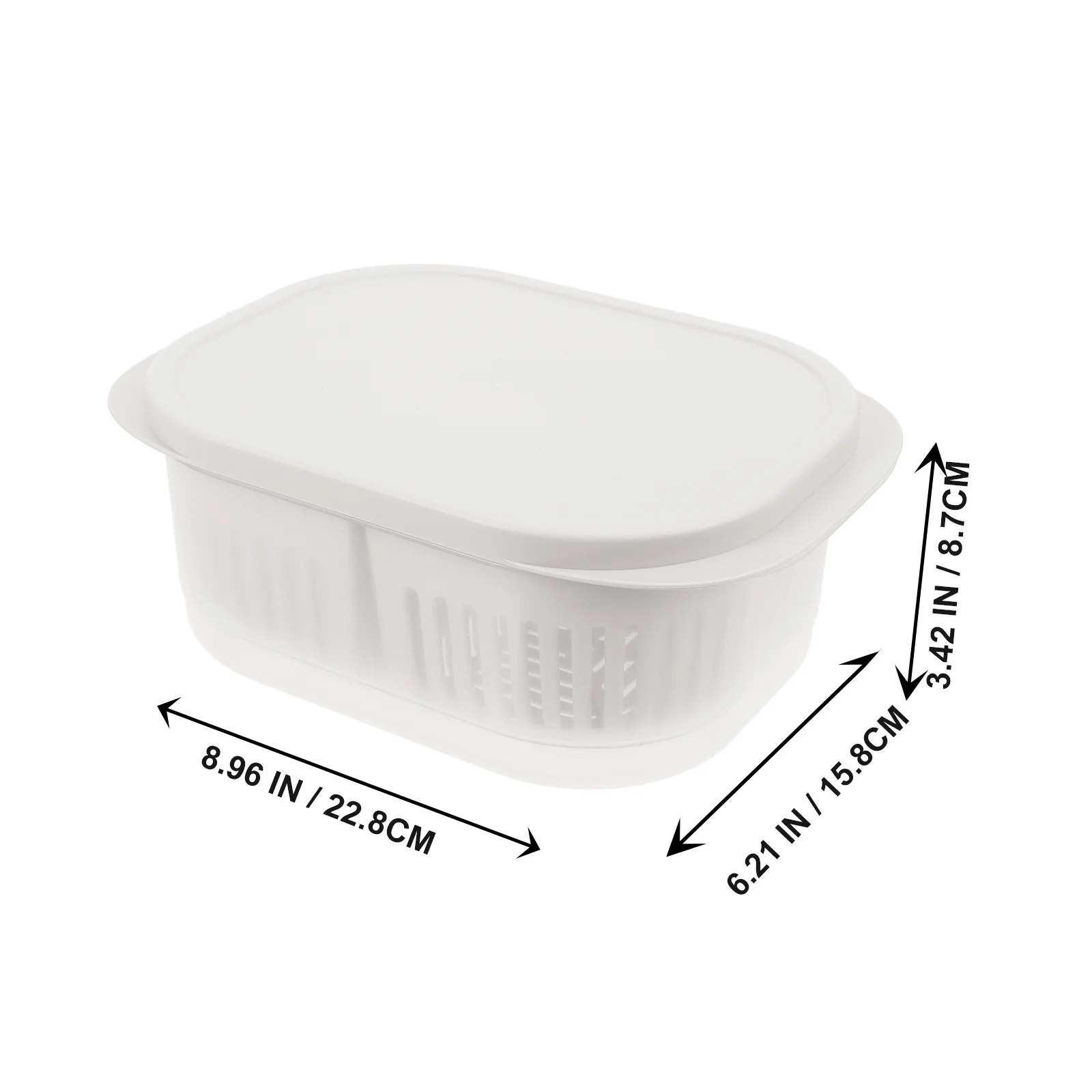 1pc Fruit Vegetable Fresh Keeping Box Detachable Compact Size For Washing Draining Soaking Multifunctional Food Storage
1pc Fruit Vegetable Fresh Keeping Box Detachable Compact Size For Washing Draining Soaking Multifunctional Food Storage