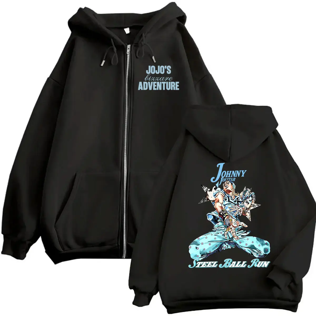 Anime Jojo Bizarre Adventure Steel Ball Run Zipper Hoodie Manga Johnny Joestar Zip Up Jacket Men Fashion Oversized Streetwear
Anime Jojo Bizarre Adventure Steel Ball Run Zipper Hoodie Manga Johnny Joestar Zip Up Jacket Men Fashion Oversized Streetwear