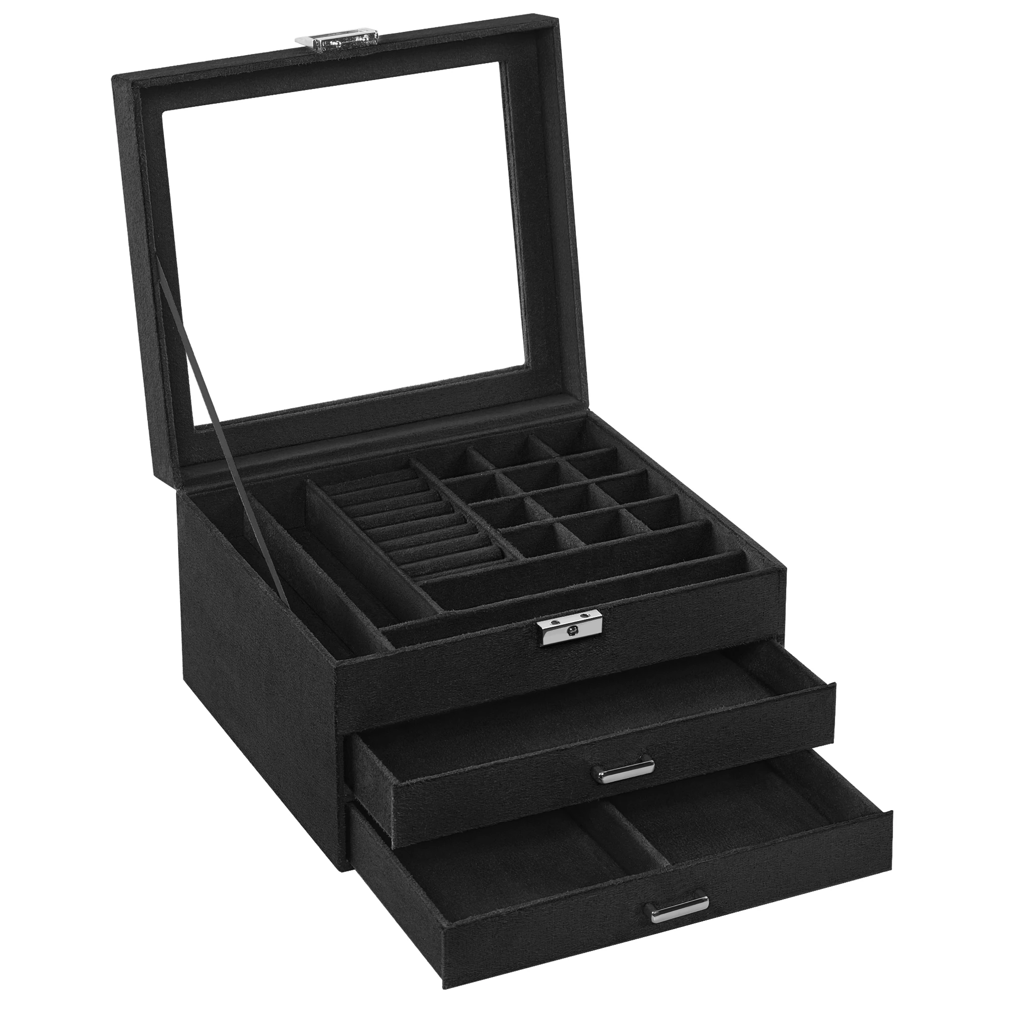 SONGMICS Jewelry Box, Lockable Jewelry Storage Organizer, Jewelry Case with Glass Window, for Rings, Earrings, Studs, Bracelets
SONGMICS Jewelry Box, Lockable Jewelry Storage Organizer, Jewelry Case with Glass Window, for Rings, Earrings, Studs, Bracelets