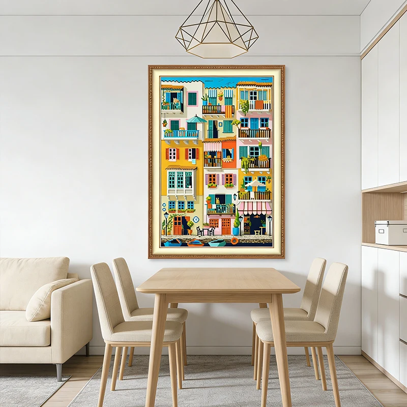 Joy Sunday Cross Stitch Kit Colorful Apartments HD Pattern Aida 16/14/11CT DMC Threads DIY Hand Embroidery Kit Art Crafts New
Joy Sunday Cross Stitch Kit Colorful Apartments HD Pattern Aida 16/14/11CT DMC Threads DIY Hand Embroidery Kit Art Crafts New