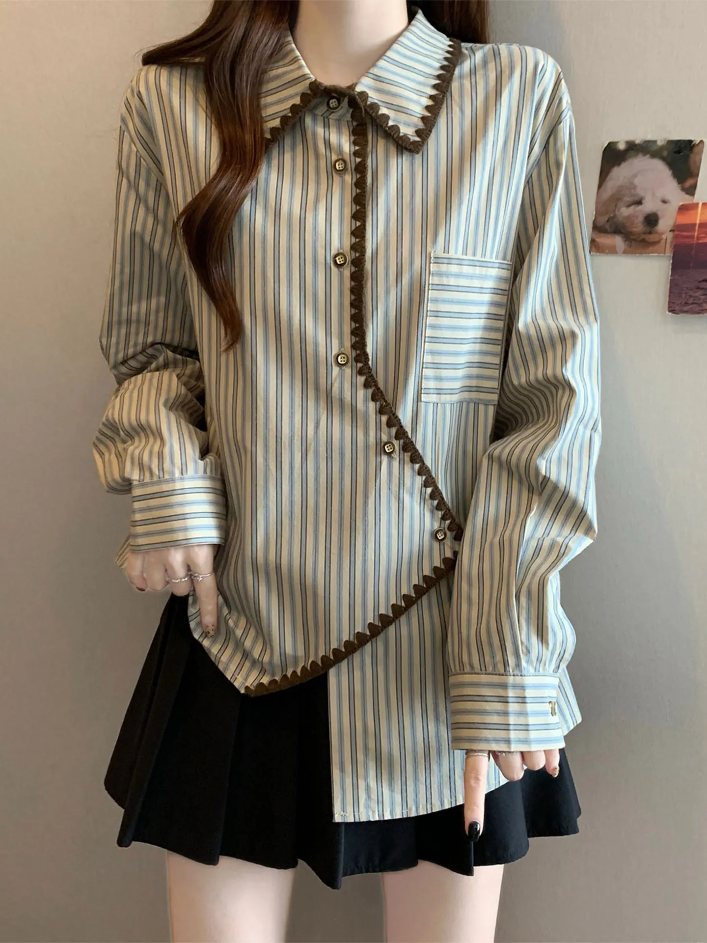 Retro Striped Long Sve Base irt Women Ele Unique Top plus Size Slimming Asymmetrical Spring Casual Sle Comfortable...
Retro Striped Long Sve Base irt Women Ele Unique Top plus Size Slimming Asymmetrical Spring Casual Sle Comfortable...