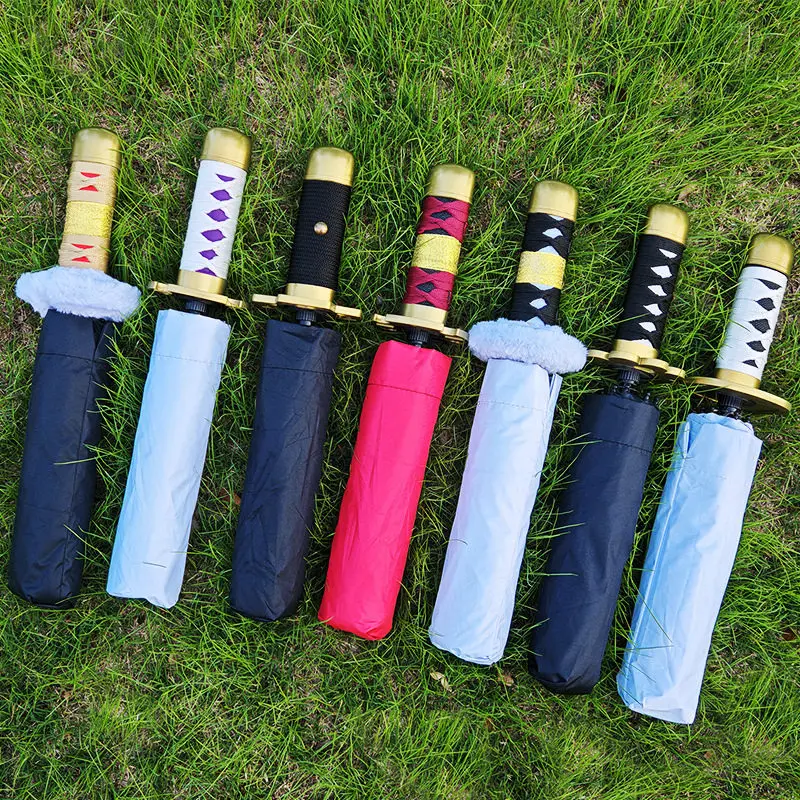 Kamado Tanjirou Katana Sunny Rainy Umbrella 3 Fold Sunscreen Rain-proof Demon Slayer One Piece BLEACH Japanese Sword Roronoa Zo
Kamado Tanjirou Katana Sunny Rainy Umbrella 3 Fold Sunscreen Rain-proof Demon Slayer One Piece BLEACH Japanese Sword Roronoa Zo