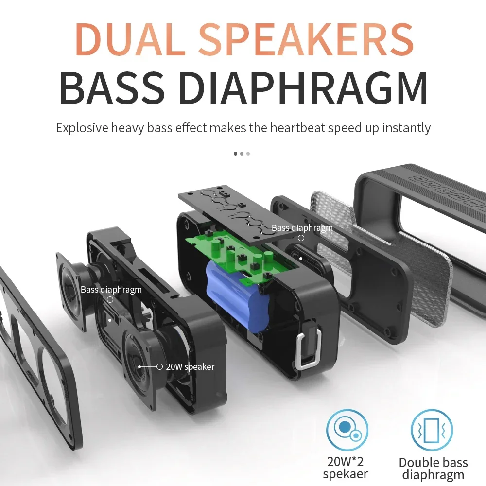 New Cyboris Wireless Speakers Blue Tooth T8 Pro Extended Bass Treble HiFi Portable Speaker Mini Subwoofer Home Party Music Boomb
New Cyboris Wireless Speakers Blue Tooth T8 Pro Extended Bass Treble HiFi Portable Speaker Mini Subwoofer Home Party Music Boomb