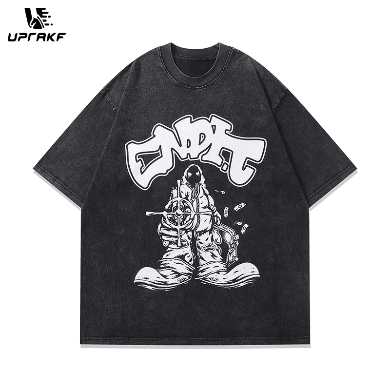 UPRAKF Streetwear T Shirts Vintage Cotton Washed Loose Trendy Cartoon Graphic Print Tee Short Sleeve Casual O Neck Summer
UPRAKF Streetwear T Shirts Vintage Cotton Washed Loose Trendy Cartoon Graphic Print Tee Short Sleeve Casual O Neck Summer