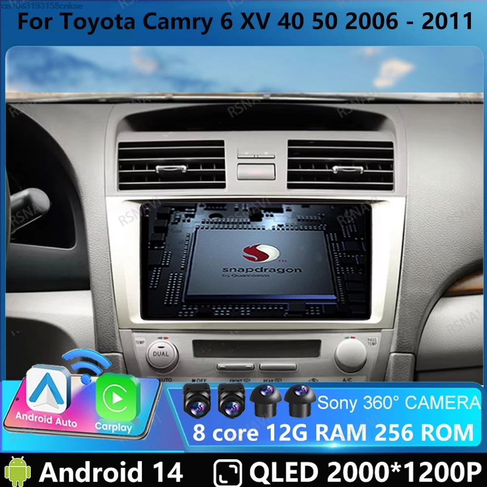 Car Radio Andoird 14 For Toyota Camry 6 XV 40 50 2006 - 2011 5G WIFI 2DIN Stereo 4G LTE DVD DSP Autoradio GPS Multimedia AUTO
Car Radio Andoird 14 For Toyota Camry 6 XV 40 50 2006 - 2011 5G WIFI 2DIN Stereo 4G LTE DVD DSP Autoradio GPS Multimedia AUTO