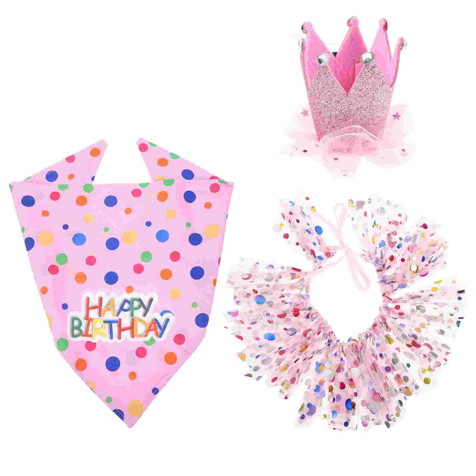 3 Pcs Pet Birthday Suit Dog Bandana Saliva Towel Bib Clothing Hat Party Dress Mesh Bandanas Outfit
3 Pcs Pet Birthday Suit Dog Bandana Saliva Towel Bib Clothing Hat Party Dress Mesh Bandanas Outfit