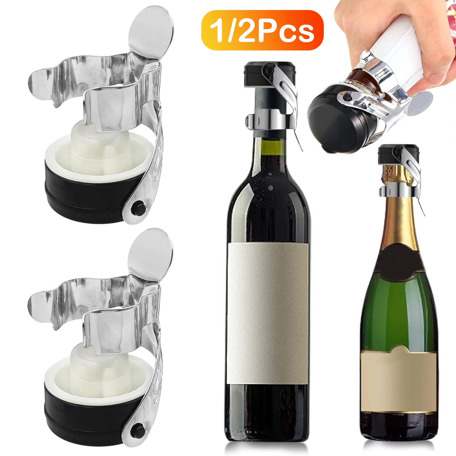 1/2Pcs Champagne&Wine Bottle Stoppers Stainless Steel with Silicone, Leak Proof Keep Fresh Reusable Saver Cork Suitable for Wine
1/2Pcs Champagne&Wine Bottle Stoppers Stainless Steel with Silicone, Leak Proof Keep Fresh Reusable Saver Cork Suitable for Wine