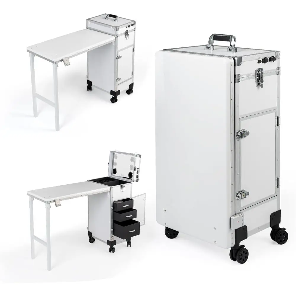 Портативный складной передвижной стол для маникюра и кейс для косметики с ящиками, профессиональная рабочая станция для маникюра или для нейл-мастеров и косметологов
Портативный складной передвижной стол для маникюра и кейс для косметики с ящиками, профессиональная рабочая станция для маникюра или для нейл-мастеров и косметологов