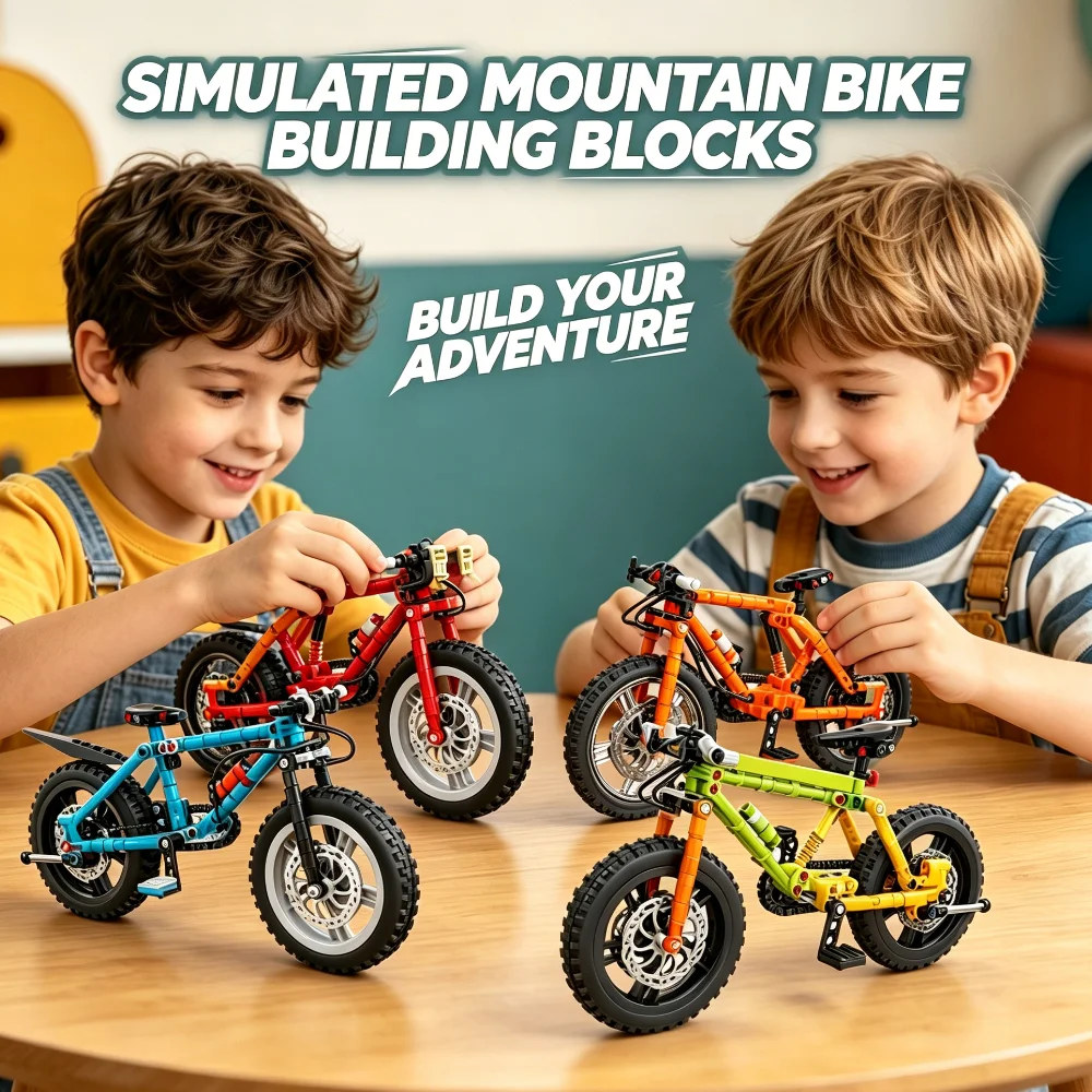 Mechanical Motion Bicycle Building Blocks Set Mountain Bike MOC Bricks Model STEM Education Toys for Kids & Adult DIY Decor Gift
Mechanical Motion Bicycle Building Blocks Set Mountain Bike MOC Bricks Model STEM Education Toys for Kids & Adult DIY Decor Gift