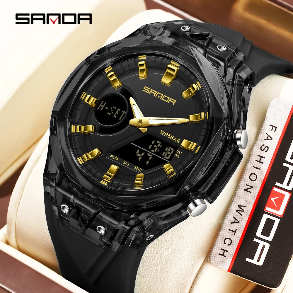 SANDA Top New 6283 Dual Display Multifunctional Student Electronic Watch Alarm Clock Night Light Waterproof Sports Student Watch
SANDA Top New 6283 Dual Display Multifunctional Student Electronic Watch Alarm Clock Night Light Waterproof Sports Student Watch
