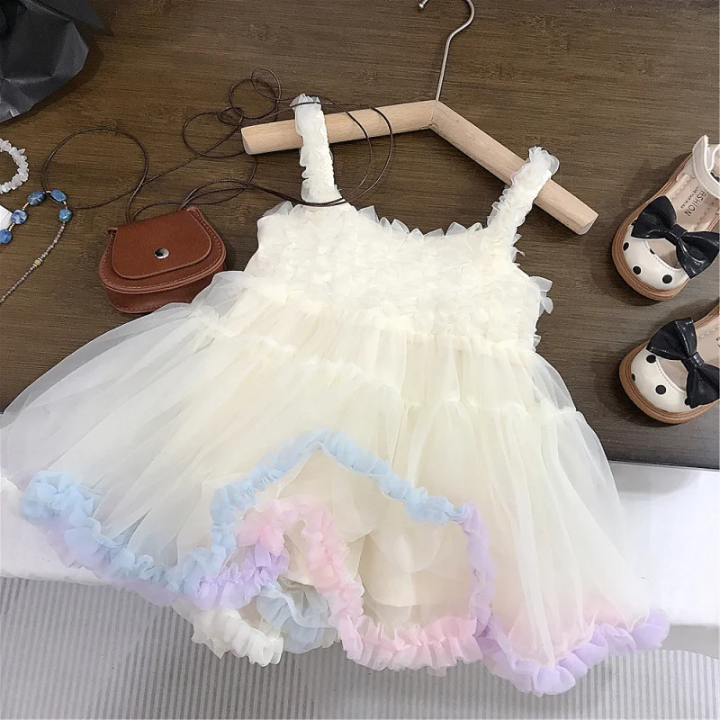 Girls' Summer New Dress Children's Cute Suspenders Princess Dress Baby Girls' Thin Casual Tulle Skirt
Girls' Summer New Dress Children's Cute Suspenders Princess Dress Baby Girls' Thin Casual Tulle Skirt