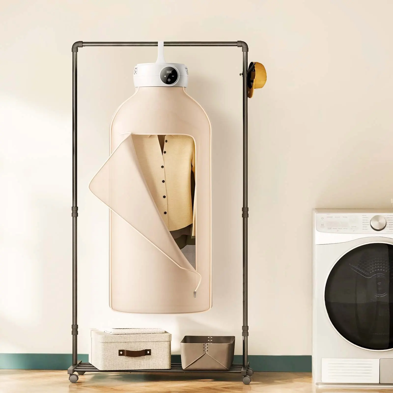 Portable Clothes Dryer, Clothes Dryer with Dryer Bag, PTC Heating & LED Display, Foldable Mini Dryer with 5-H Timer for Apart
Portable Clothes Dryer, Clothes Dryer with Dryer Bag, PTC Heating & LED Display, Foldable Mini Dryer with 5-H Timer for Apart