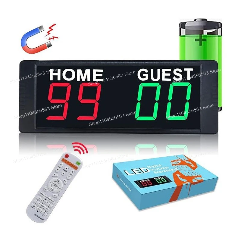 Portable Scoreboard for Basketball Soccer, Electronic Billiards Ping Pong Score Keeper
Portable Scoreboard for Basketball Soccer, Electronic Billiards Ping Pong Score Keeper