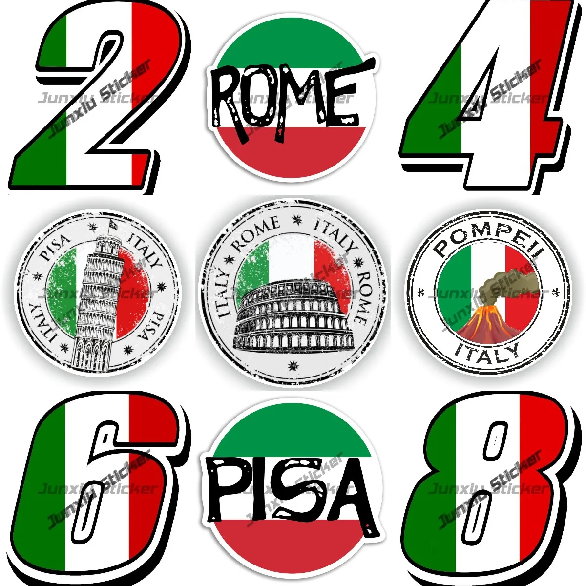 Colosseum Rome Italy Italia Flag Sticker Pisa Pompeii Seal Decal Round Flag Waterproof Cover Scratches Stickers Styling Italian
Colosseum Rome Italy Italia Flag Sticker Pisa Pompeii Seal Decal Round Flag Waterproof Cover Scratches Stickers Styling Italian