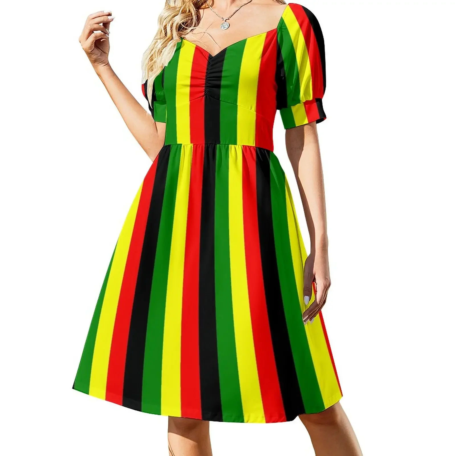 Rasta Colors Red Green GoldBright Colored Striped Pattern Sleeveless Dress dress dresses dress women summer 2024
Rasta Colors Red Green GoldBright Colored Striped Pattern Sleeveless Dress dress dresses dress women summer 2024