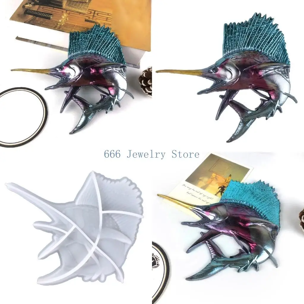 F2TD Swordfish Shaped Silicone Mold Epoxy Resin Mold DIY Decoration Mold Table Ornament Making Tool for Making Crafts
F2TD Swordfish Shaped Silicone Mold Epoxy Resin Mold DIY Decoration Mold Table Ornament Making Tool for Making Crafts