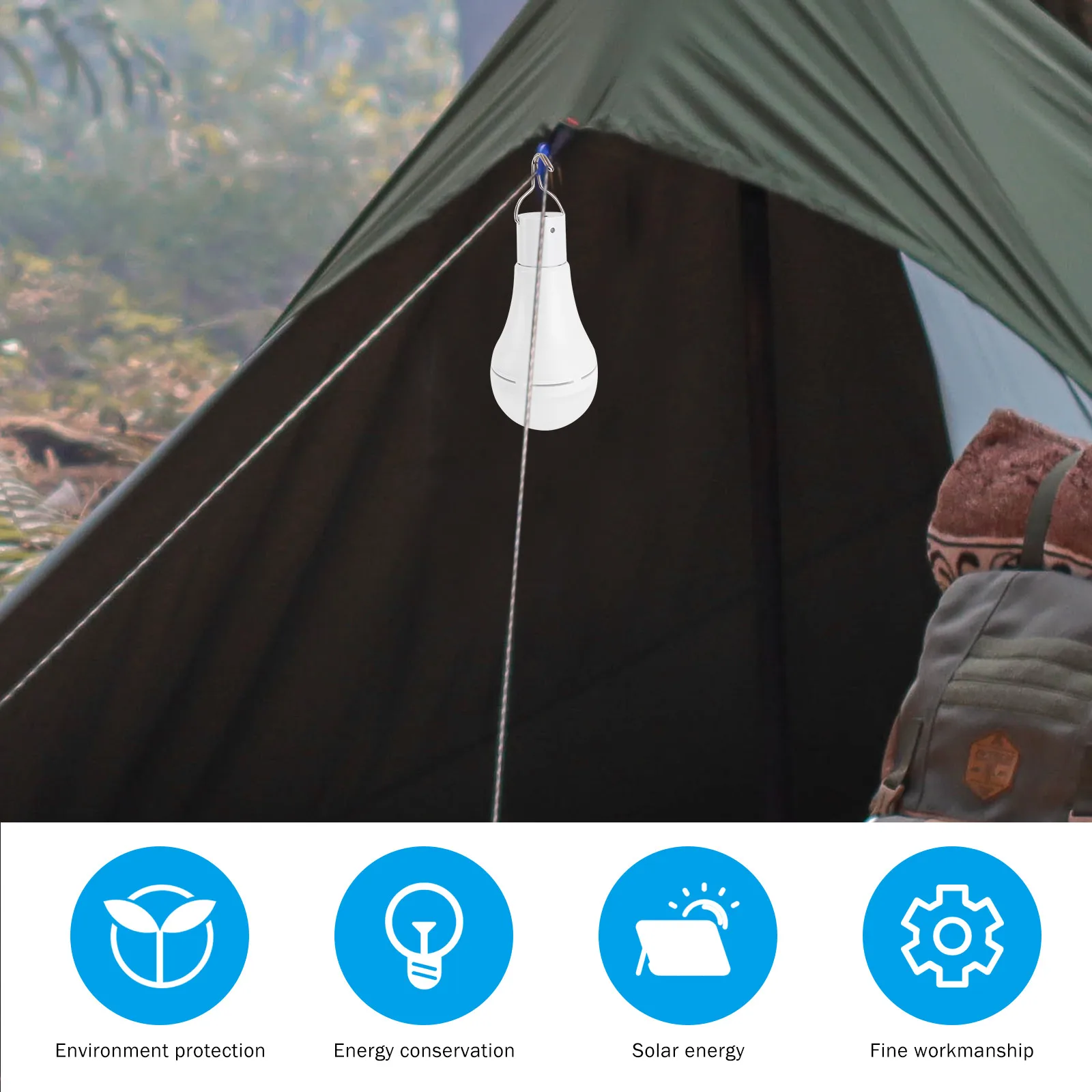Portable Solar Led Bulb Lights Outdoor Rechargeable Energy Saving Lamp For Camping Fishing Trips Emergency Lighting Kit
Portable Solar Led Bulb Lights Outdoor Rechargeable Energy Saving Lamp For Camping Fishing Trips Emergency Lighting Kit