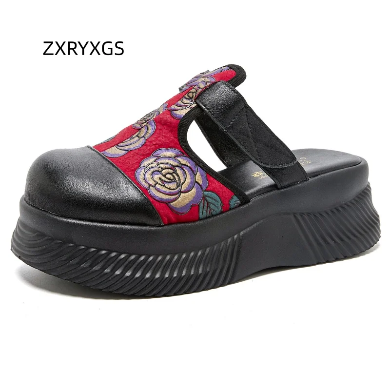 ZXRYXGS 2026 New Top Layer Cowhide Print Flowers Women Fashionable Slippers Increase Thick Sole Wedges Sandals Outerwear Slipper
ZXRYXGS 2026 New Top Layer Cowhide Print Flowers Women Fashionable Slippers Increase Thick Sole Wedges Sandals Outerwear Slipper
