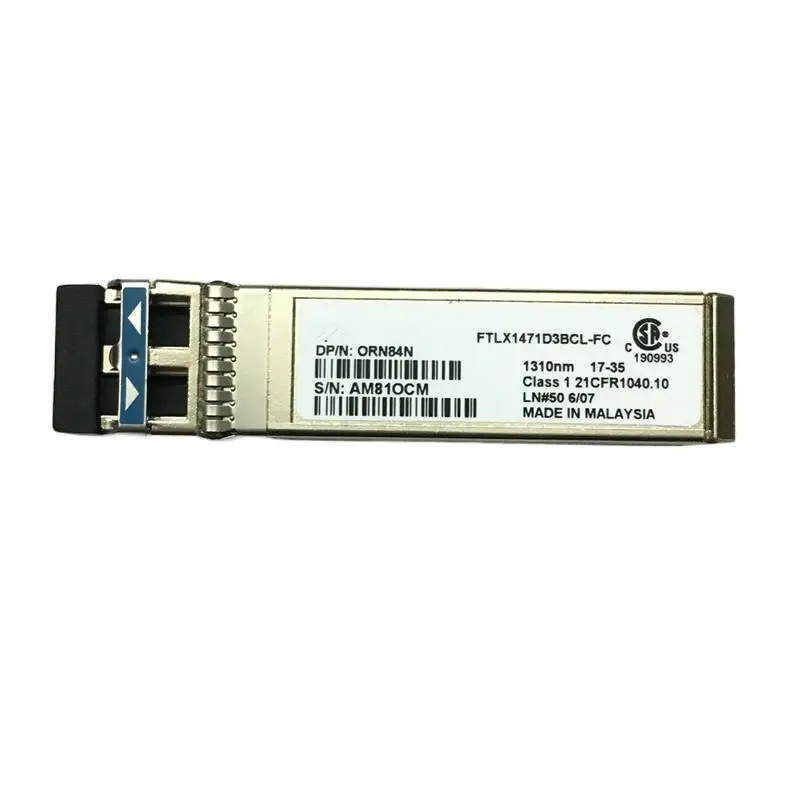 Original NEW RN84N 0RN84N FTLX1471D3BCL-FC 10Gb LR 1310NM 10KM SFP+
Original NEW RN84N 0RN84N FTLX1471D3BCL-FC 10Gb LR 1310NM 10KM SFP+