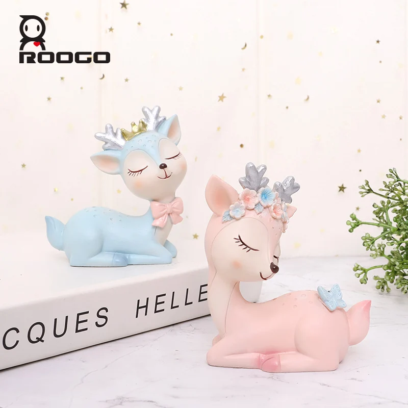 ROOGO Cute Cartoon Deers With Flowers Figurines Creative Resin Mini Sculpture Ornaments Decorations For Men Women
ROOGO Cute Cartoon Deers With Flowers Figurines Creative Resin Mini Sculpture Ornaments Decorations For Men Women