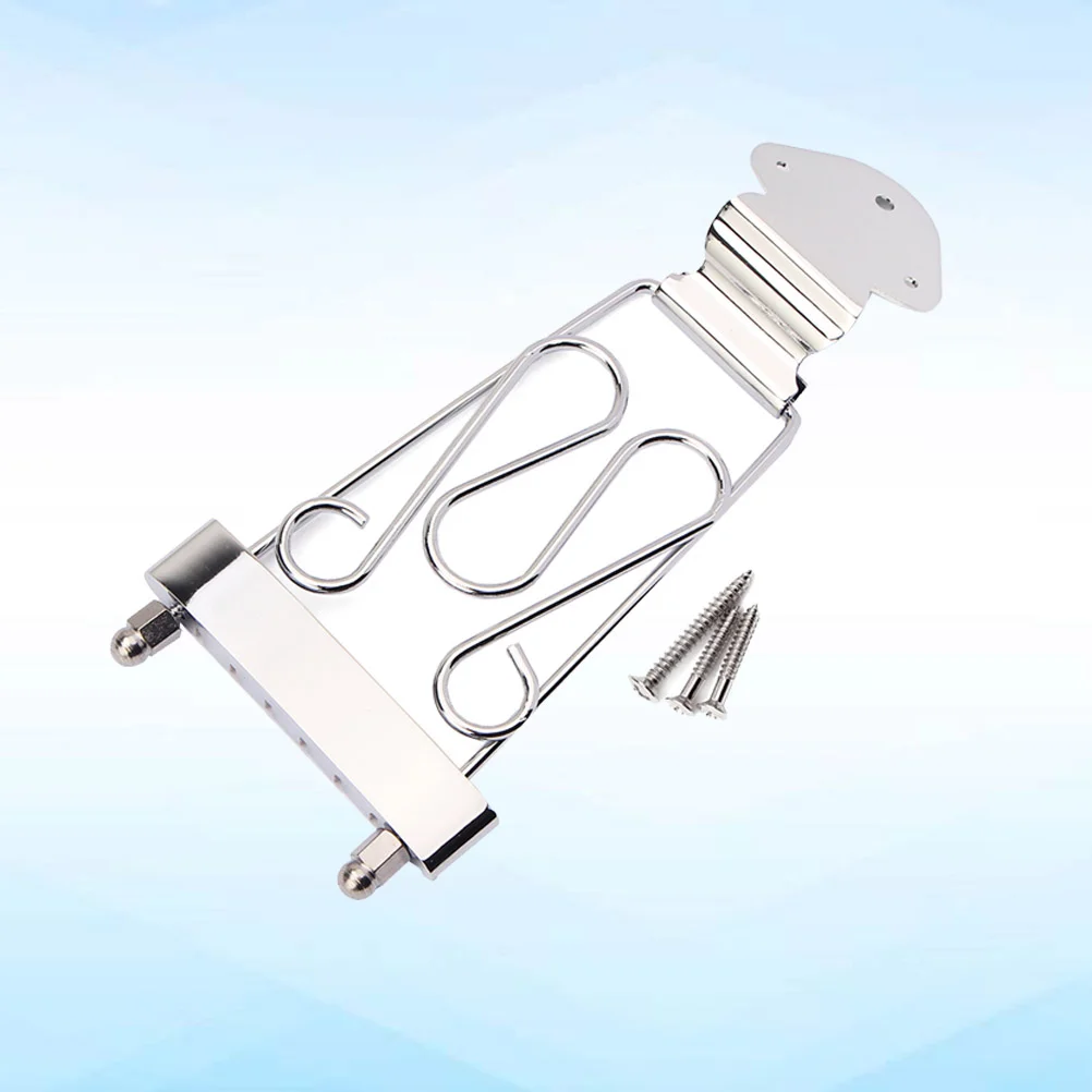 6 String Silver GA411 Tailpiece Height Adjustable Bridge Trapezoidal Design for Archtop Jazz Electric Acoustic Guitar
6 String Silver GA411 Tailpiece Height Adjustable Bridge Trapezoidal Design for Archtop Jazz Electric Acoustic Guitar