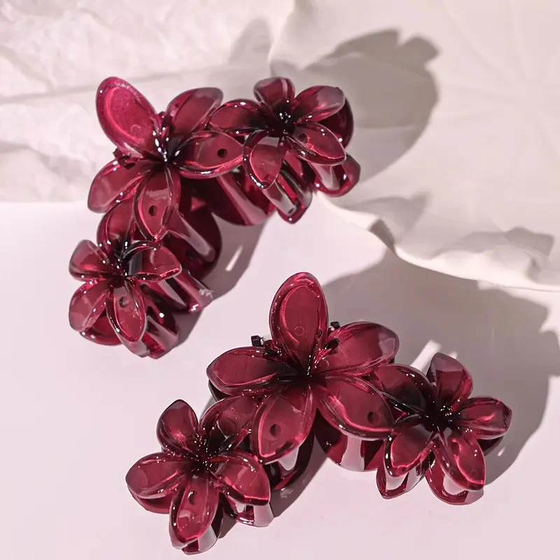 New Wine Red Flowers Hair Claw Clips Egg Blossoms Shark Claw Elegant Party Ponytail Fashion Hair Clip Hair Accessories for Women
New Wine Red Flowers Hair Claw Clips Egg Blossoms Shark Claw Elegant Party Ponytail Fashion Hair Clip Hair Accessories for Women
